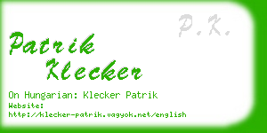 patrik klecker business card